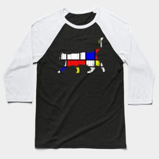 MONDRIAN CAT Baseball T-Shirt